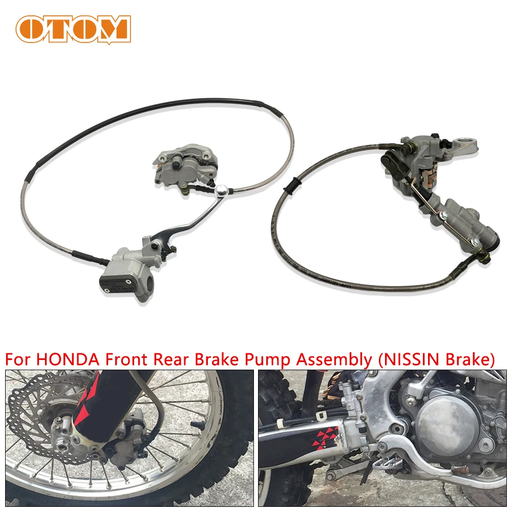 Motorcycle Front Rear Brake Pump Assembly Caliper Master Cylinder Oil Hose Adapter Device For NISSIN Brakes HONDA CR CRF 250 450
Motorcycle Front Rear Brake Pump Assembly Caliper Master Cylinder Oil Hose Adapter Device For NISSIN Brakes HONDA CR CRF 250 450
