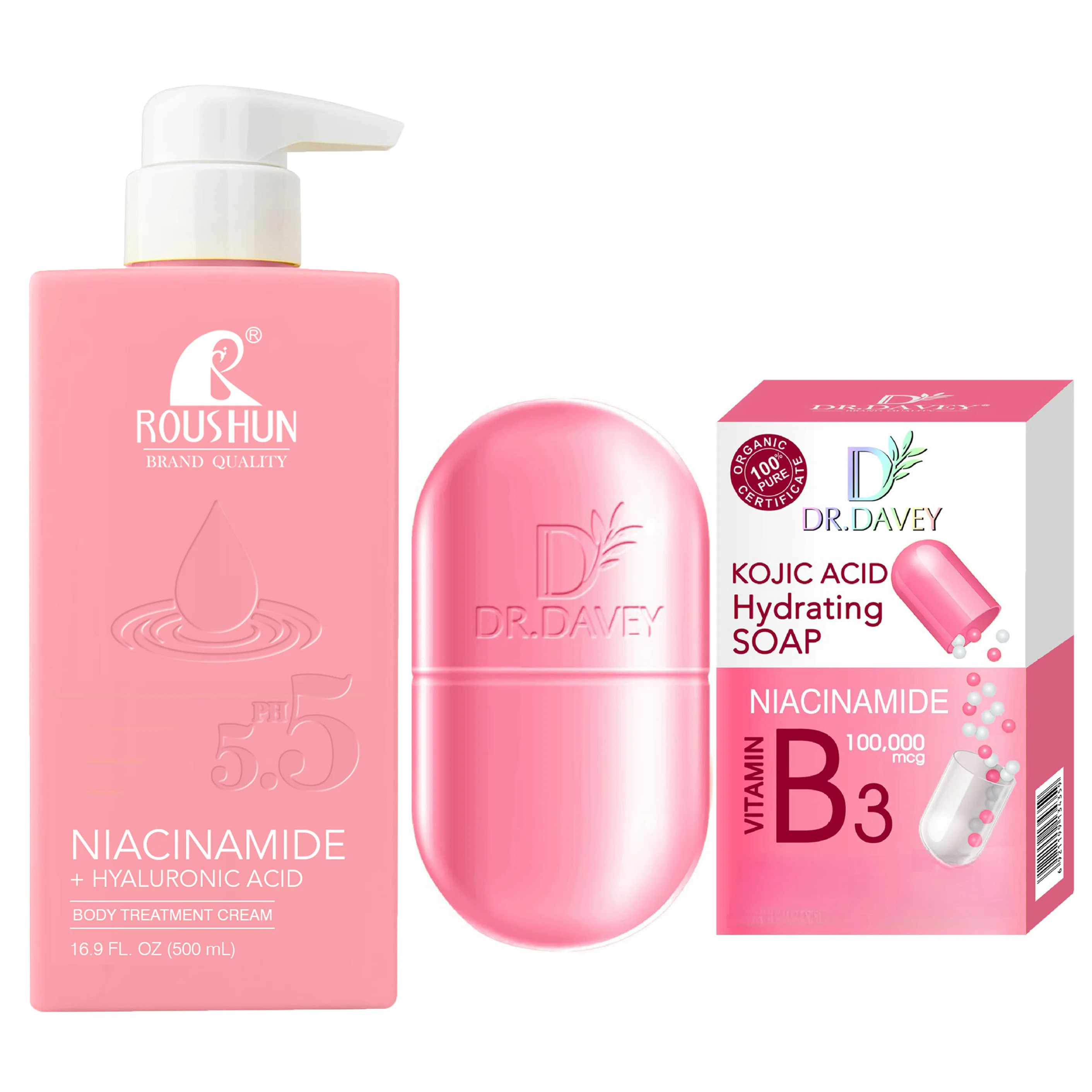 2PCS NIACINAMIDE HYALURONIC ACID Body Lotion+VITAMIN B3 soap Clean and beautiful skin care, leaving a refreshing and non greasy fragrance, moisturizing the whole body, men's and women's four seasons body lotion, bath soap
2PCS NIACINAMIDE HYALURONIC ACID Body Lotion+VITAMIN B3 soap Clean and beautiful skin care, leaving a refreshing and non greasy fragrance, moisturizing the whole body, men's and women's four seasons body lotion, bath soap
