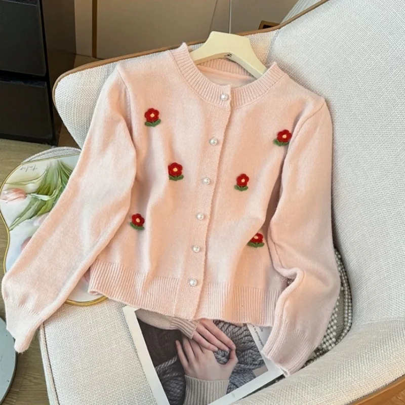 Matakawa Sweet Flowers Cardigans Japanese Style Autumn Winter Clothes Woman Sweaters Elegant Simple Vintage Sueter Mujer
Matakawa Sweet Flowers Cardigans Japanese Style Autumn Winter Clothes Woman Sweaters Elegant Simple Vintage Sueter Mujer