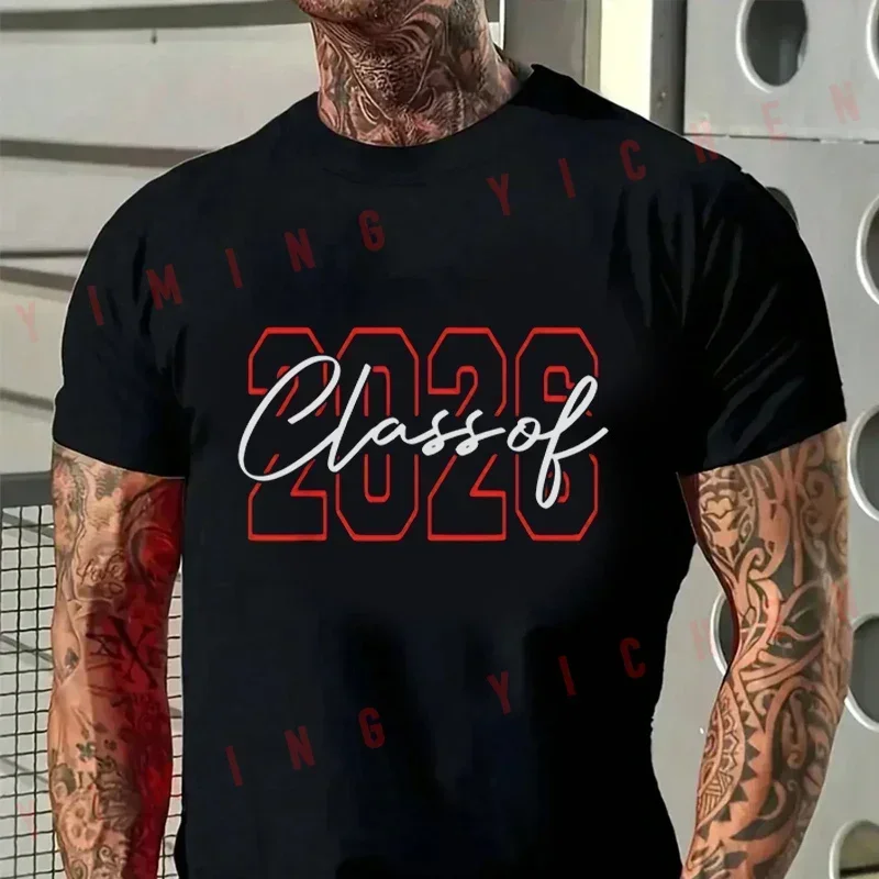 Class Of 2026 Graduation - Retro Senior Shirt With Bold Red 26 Graphic Motorcycle Men's T-shirt Summer Cotton Short Sleeve Tops
Class Of 2026 Graduation - Retro Senior Shirt With Bold Red 26 Graphic Motorcycle Men's T-shirt Summer Cotton Short Sleeve Tops