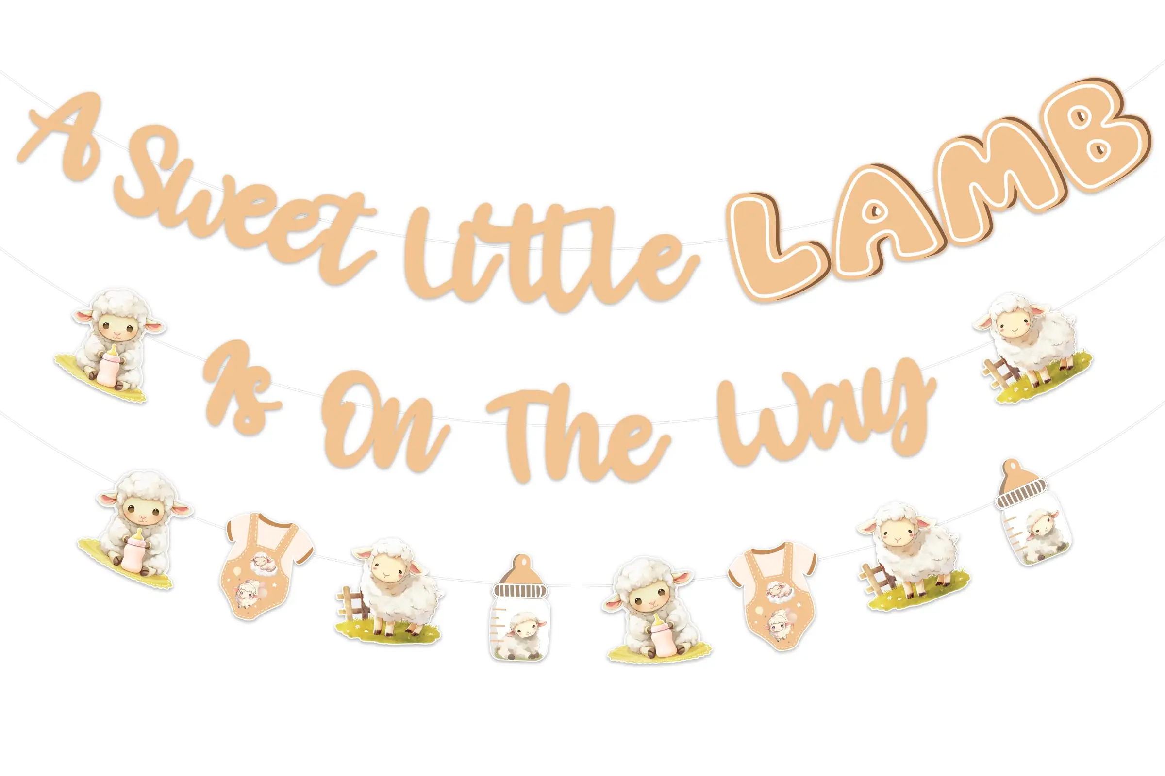 Sursurprise Lamb Baby Shower Decorations A Sweet Little Is On The Way Banner Garland for Boy Girl Hanging
Sursurprise Lamb Baby Shower Decorations A Sweet Little Is On The Way Banner Garland for Boy Girl Hanging