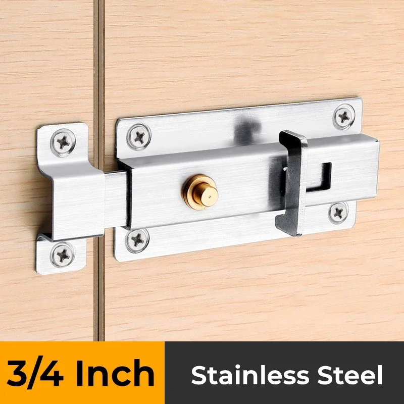 3/4 Inchstainless Steel Automatic Spring Loaded Lock Self Springing Door And Window Security Bolt With Push Button
3/4 Inchstainless Steel Automatic Spring Loaded Lock Self Springing Door And Window Security Bolt With Push Button