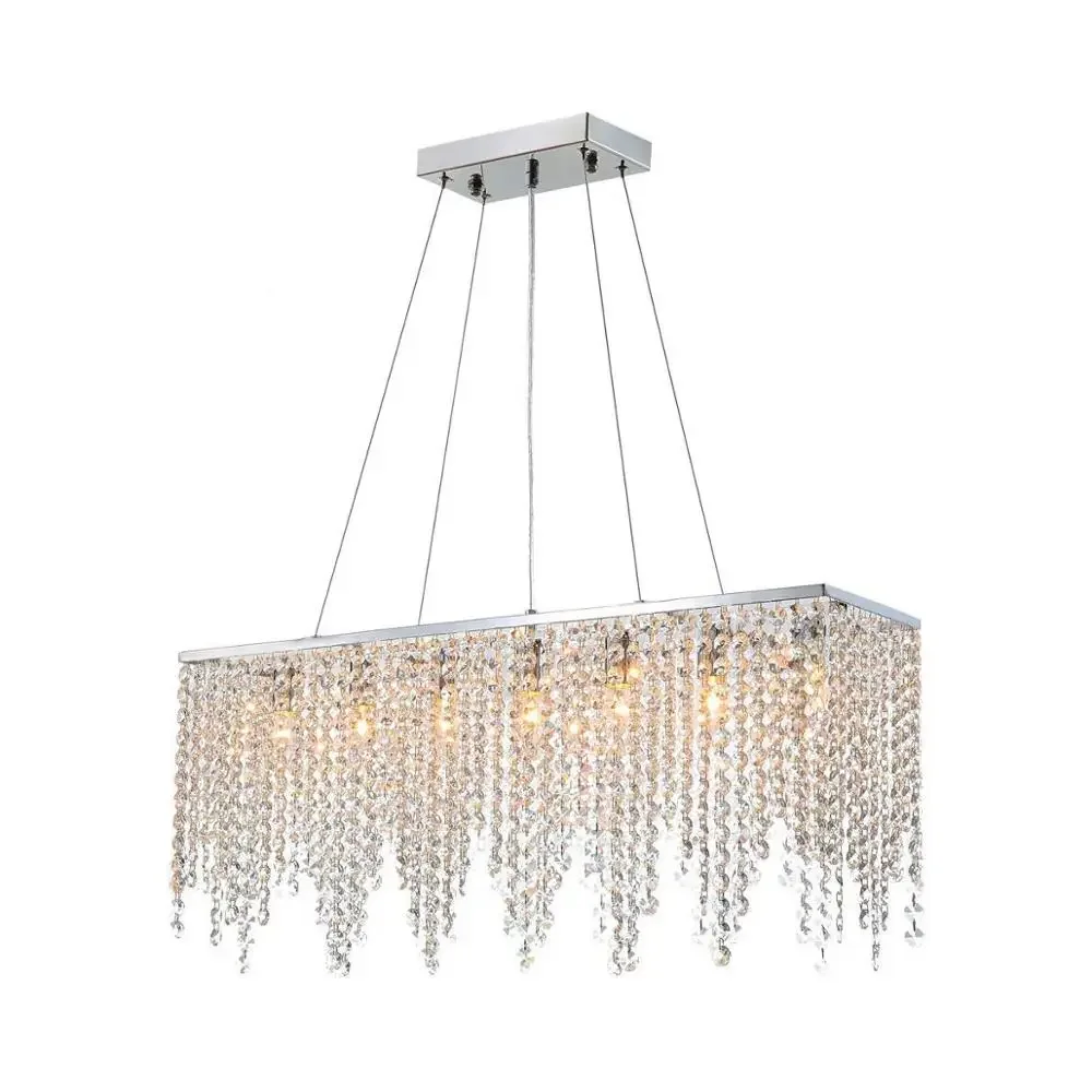 Modern Crystal LED Chandelier Light Living Dining Room Decor Rectangle Pendant Lamp Nordic Bar Restaurant Hanging Light Fixtures
Modern Crystal LED Chandelier Light Living Dining Room Decor Rectangle Pendant Lamp Nordic Bar Restaurant Hanging Light Fixtures