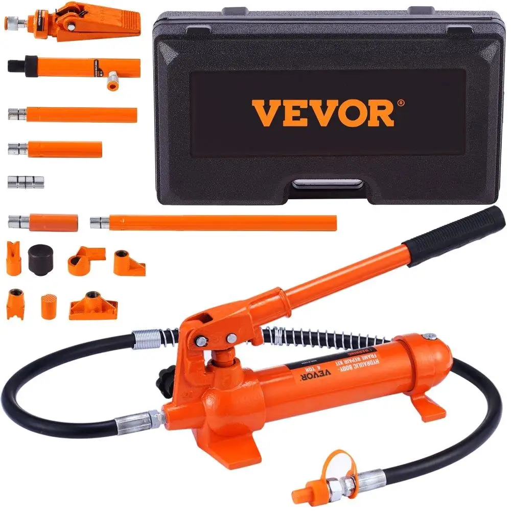 4 Ton/8800 LBS Porta Power, Portable Hydraulic for Ram with 3.9 ft/1.2 m Oil Hose, Auto Body Frame Repair Kit with Storage for
4 Ton/8800 LBS Porta Power, Portable Hydraulic for Ram with 3.9 ft/1.2 m Oil Hose, Auto Body Frame Repair Kit with Storage for