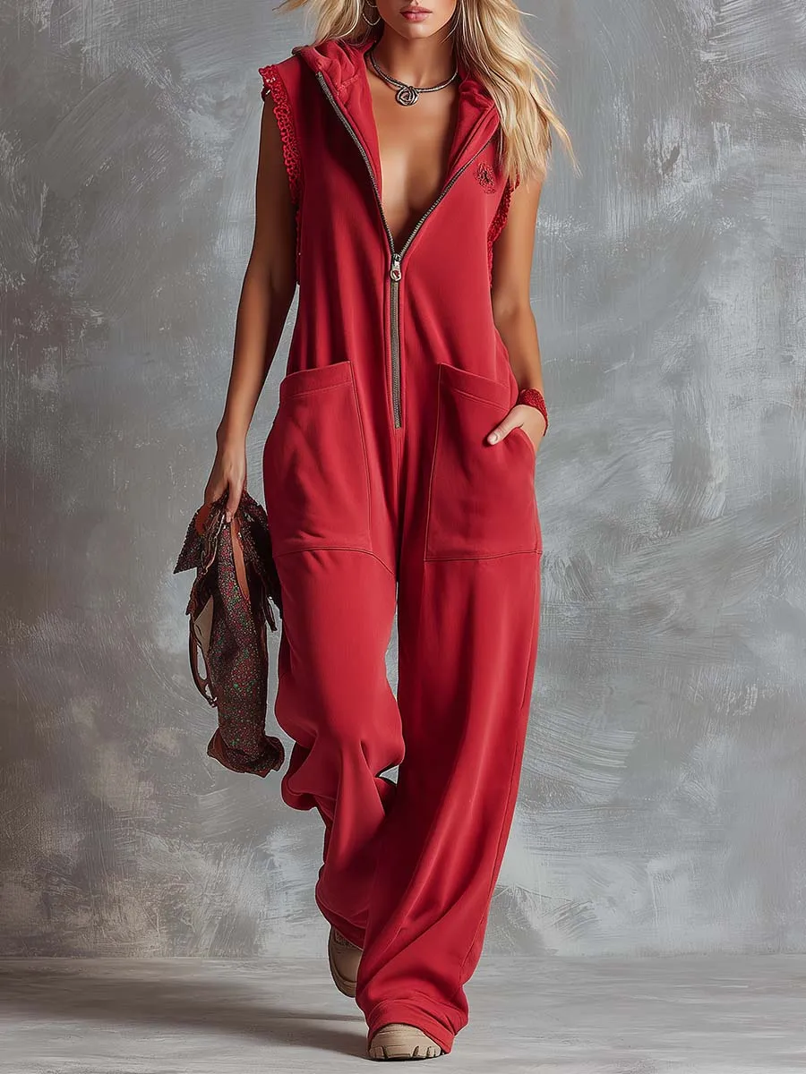 Женский комбинезон без рукавов с капюшоном, весенне-летний, на шнуровке, с карманами на молнии, со шнурком, свободного кроя, повседневный, с широкими штанинами, уличный стиль, ромпер
Женский комбинезон без рукавов с капюшоном, весенне-летний, на шнуровке, с карманами на молнии, со шнурком, свободного кроя, повседневный, с широкими штанинами, уличный стиль, ромпер