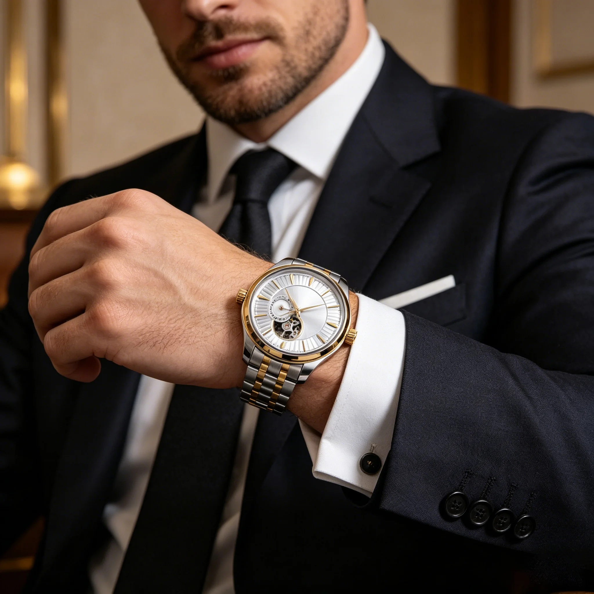 Business Fashion Men's Mechanical Wrist Watches Waterproof Hollow Tourbillon Stainless Steel Strap Top Mechanical Watch for Men
Business Fashion Men's Mechanical Wrist Watches Waterproof Hollow Tourbillon Stainless Steel Strap Top Mechanical Watch for Men