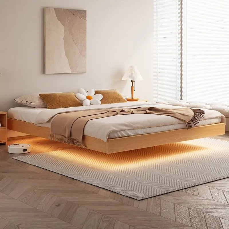 Solid wood, suspended bed, log, bedroom Internet celebrity home, double, small apartment, light luxury
Solid wood, suspended bed, log, bedroom Internet celebrity home, double, small apartment, light luxury