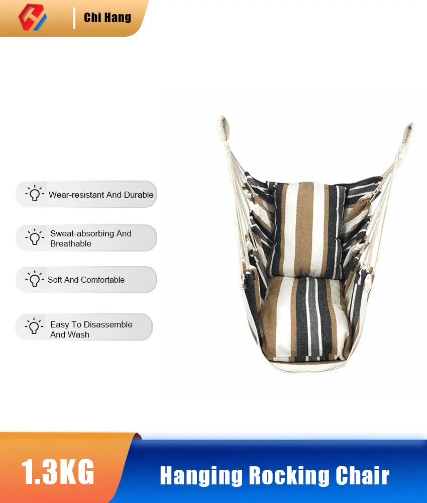 Portable Outdoor Indoor Swing Hanging Rocking Chair Garden Chair Hammock Leisure Sling Swing Chair Camping Hanging Chair
Portable Outdoor Indoor Swing Hanging Rocking Chair Garden Chair Hammock Leisure Sling Swing Chair Camping Hanging Chair