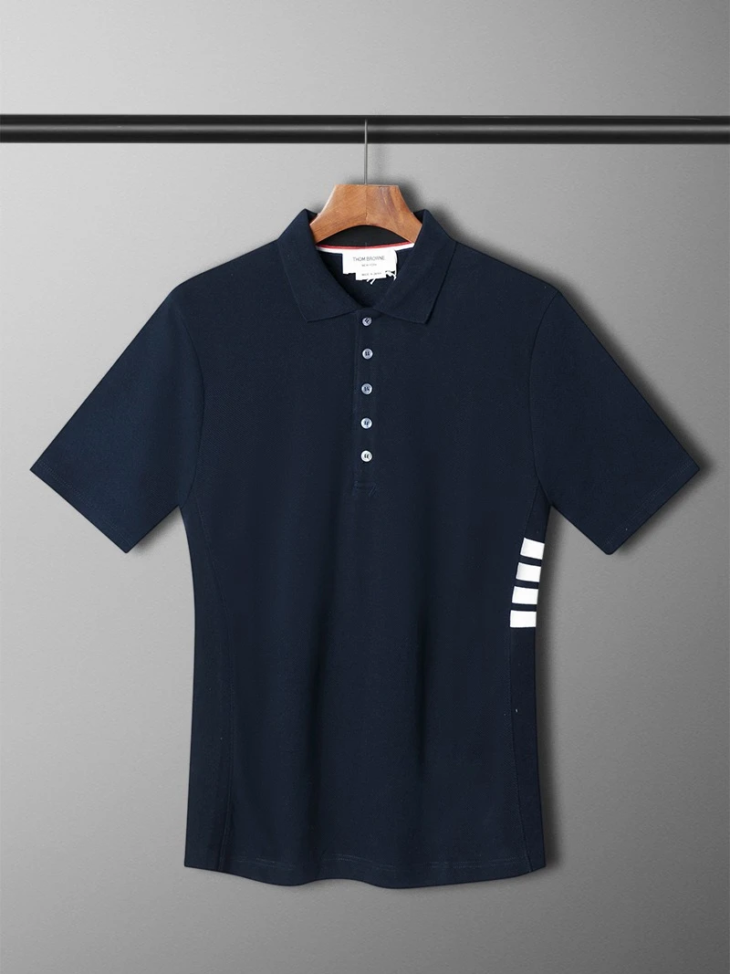 ort Sve irt Knitted Pure Cotton Casual Turn-down Collar Striped Four Bars round Ne Body T-irt Trendy Brand Su... 
ort Sve irt Knitted Pure Cotton Casual Turn-down Collar Striped Four Bars round Ne Body T-irt Trendy Brand Su...