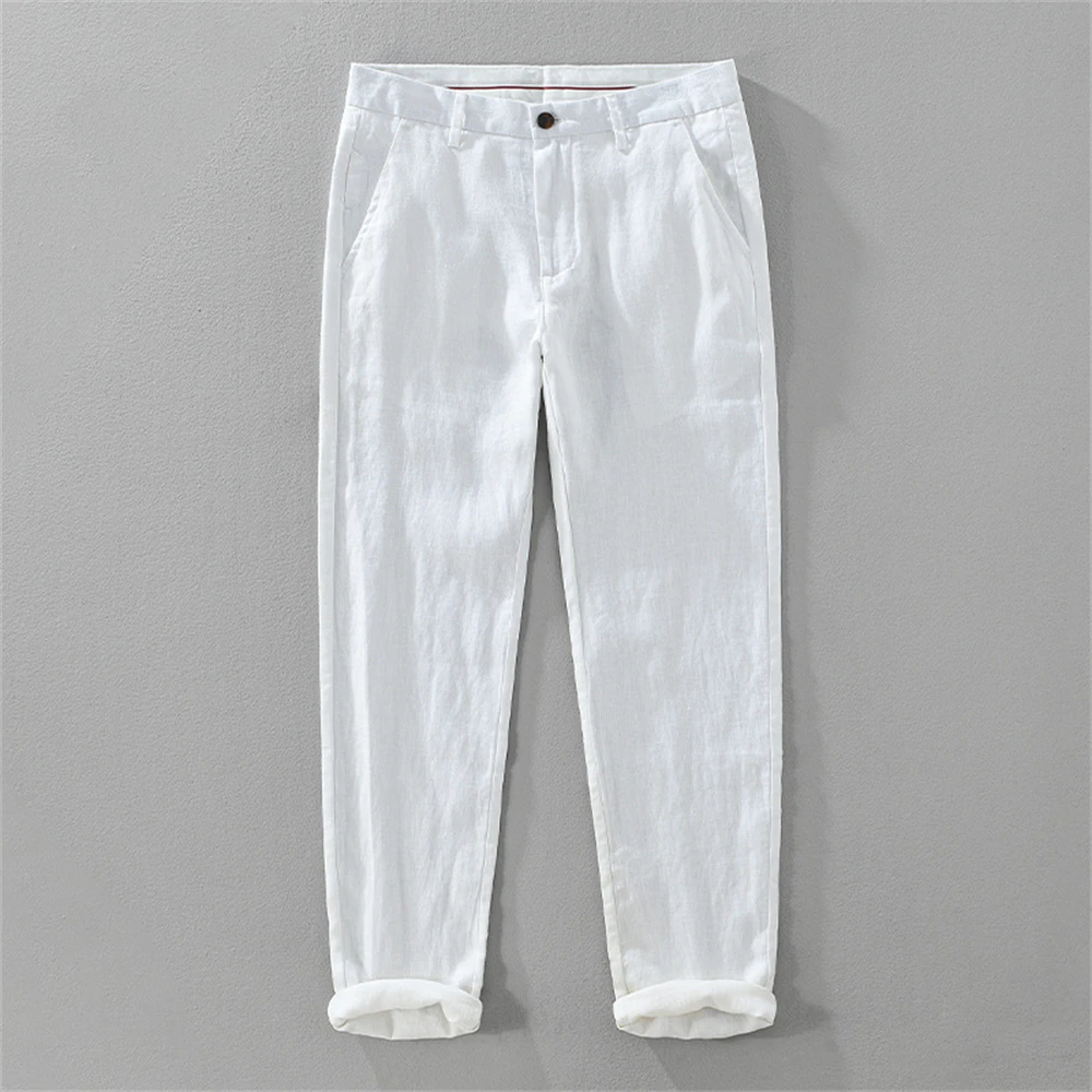 Spring Autumn men's straight pants solid Business casual Linen pants fashion Breathable New Arrivals man trousers
Spring Autumn men's straight pants solid Business casual Linen pants fashion Breathable New Arrivals man trousers