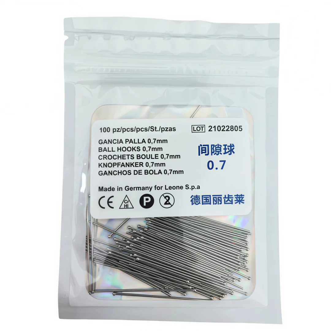 100pcs Dental Ortho Ball Retainer Clasps Tooth Hold Position Appliance Dentaurum 0.7/0.8/0.9mm
100pcs Dental Ortho Ball Retainer Clasps Tooth Hold Position Appliance Dentaurum 0.7/0.8/0.9mm