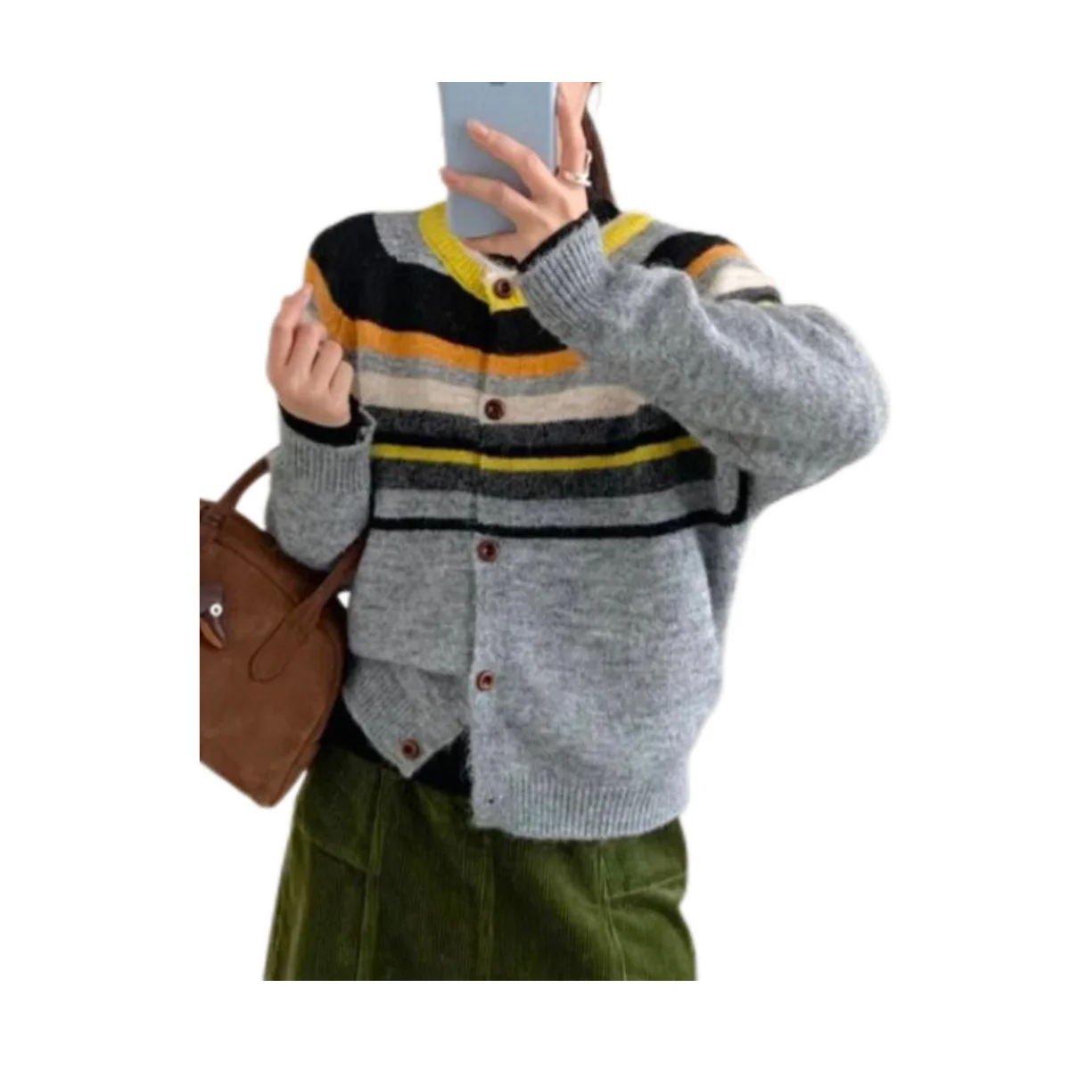 Korean Fashion Simple Chic Women's O-Neck Sweaters Cardigans Striped Long-Sleeve Thick Knitted Cardigan Y2K Soft Jumpers New
Korean Fashion Simple Chic Women's O-Neck Sweaters Cardigans Striped Long-Sleeve Thick Knitted Cardigan Y2K Soft Jumpers New