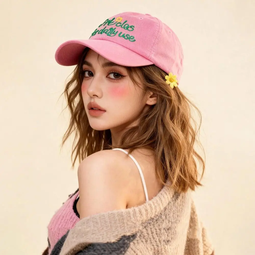 Versatile Creative Embroidered Baseball Cap Flower Sunscreen Cotton Baseball Cap Peaked Cap Cute Cartoon Baseball Hat Girl
Versatile Creative Embroidered Baseball Cap Flower Sunscreen Cotton Baseball Cap Peaked Cap Cute Cartoon Baseball Hat Girl
