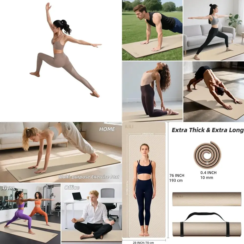 Очень толстый коврик для йоги длиной 10 мм и длина 193 см, 76x28x0,4 дюйма, двухцветный ТПЭ, нескользящий, портативный ремешок, подходит для йоги, пилатеса,
Очень толстый коврик для йоги длиной 10 мм и длина 193 см, 76x28x0,4 дюйма, двухцветный ТПЭ, нескользящий, портативный ремешок, подходит для йоги, пилатеса,
