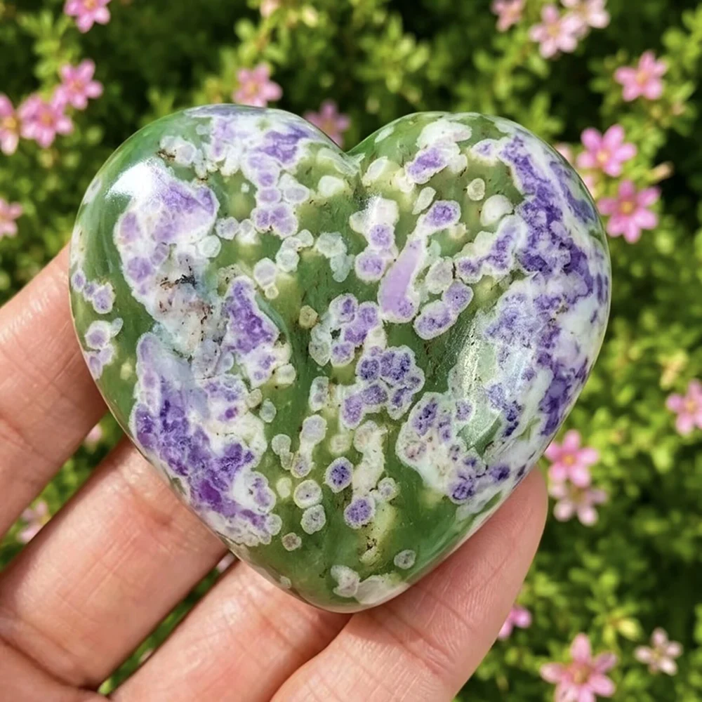 Natural Snowflake Jade Heart Carving, Polished Auspicious Gemstone, Healing Craft Home Decor Collectible Gift
Natural Snowflake Jade Heart Carving, Polished Auspicious Gemstone, Healing Craft Home Decor Collectible Gift