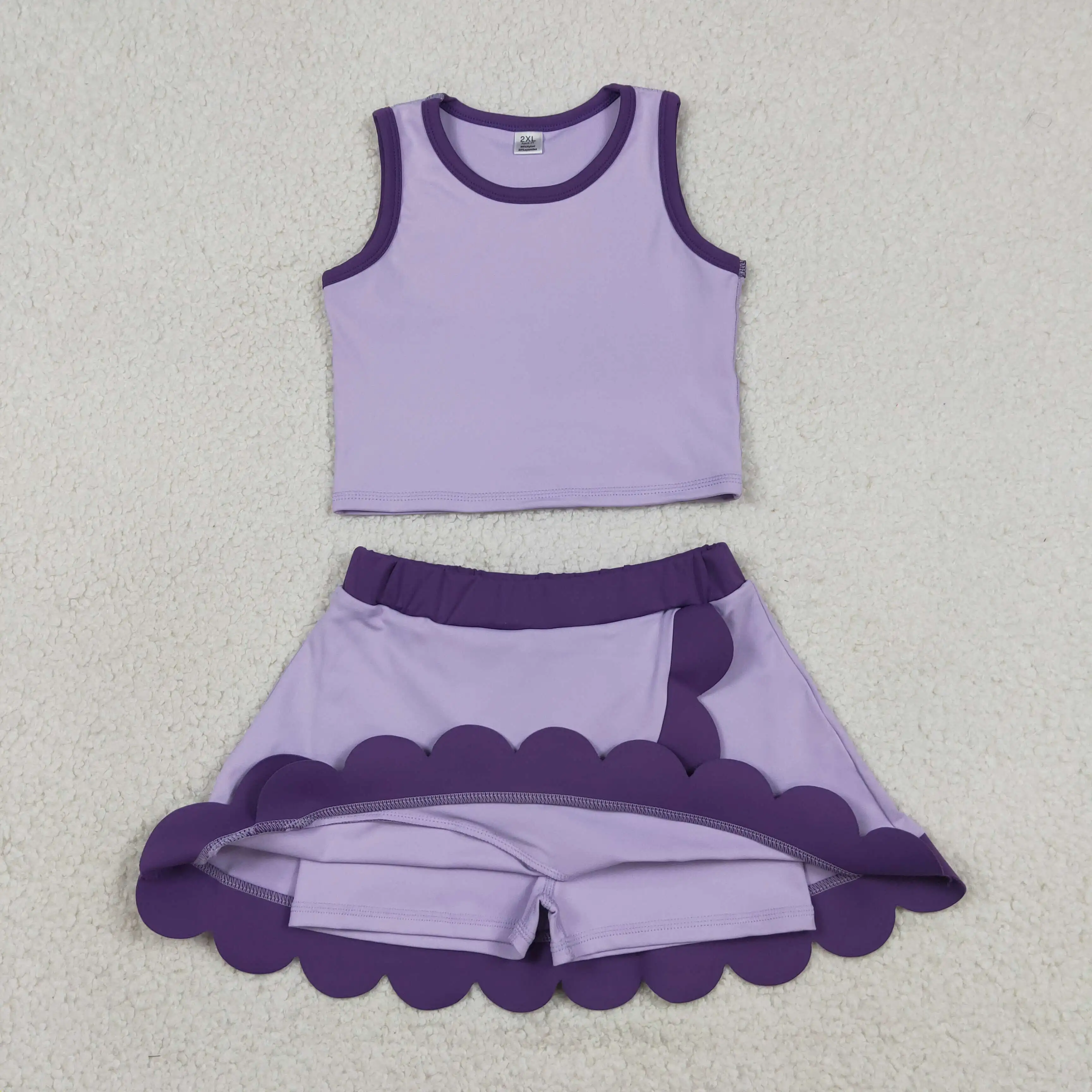 Wholesale Toddler Sleeveless Shirt Skirt Shorts Kids Ruffle Skort Set Athletic Baby Girl Yoga Active Summer Purple Clothing
Wholesale Toddler Sleeveless Shirt Skirt Shorts Kids Ruffle Skort Set Athletic Baby Girl Yoga Active Summer Purple Clothing