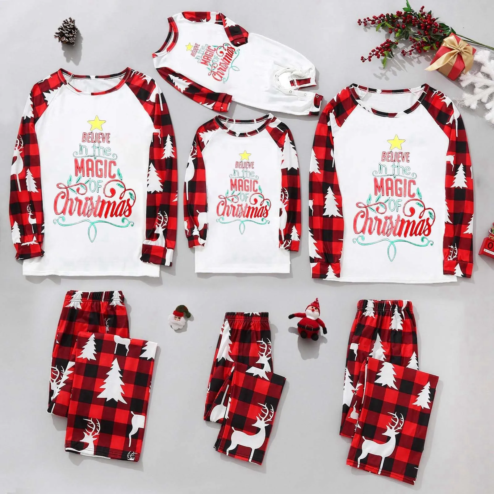 Christmas Family Matching Outfits Mom Dad Kids 2 Pieces Pajamas Set Baby Rompers Casual Home Sleepwear Xmas Family Look Pyjamas
Christmas Family Matching Outfits Mom Dad Kids 2 Pieces Pajamas Set Baby Rompers Casual Home Sleepwear Xmas Family Look Pyjamas