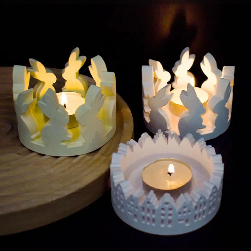 Creative Easter Rabbit Candle Holder Cute Bunny House Shape House Candlestick Silicone Mold Handmade Soft
Creative Easter Rabbit Candle Holder Cute Bunny House Shape House Candlestick Silicone Mold Handmade Soft