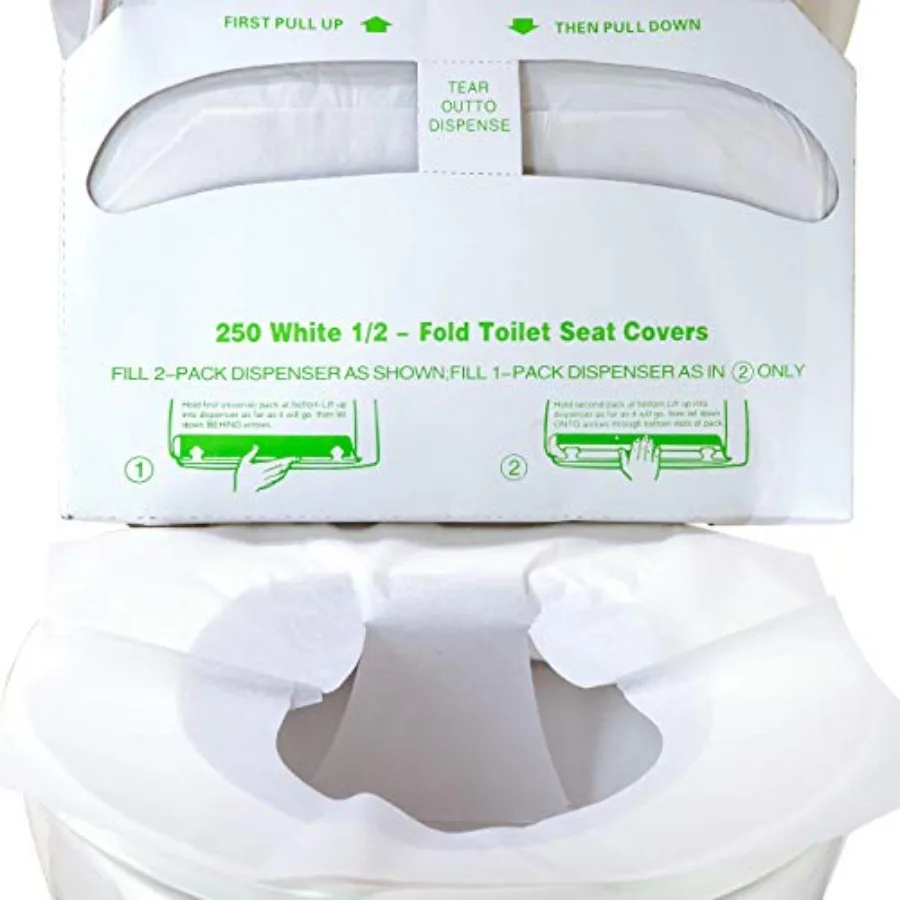 Biodegradable Half-Fold Toilet Seat Covers 250Pk. Self-Flushing, Disposable Potty Papers Keep Toilets Clean and Family Healthy.
Biodegradable Half-Fold Toilet Seat Covers 250Pk. Self-Flushing, Disposable Potty Papers Keep Toilets Clean and Family Healthy.