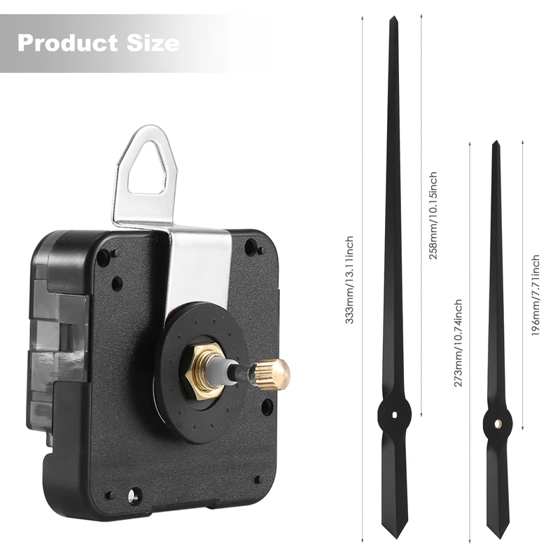 High Torque Quartz Clock Movement Replacement Mechanism 13 Inch Long Hands For DIY Clock Repair Tool Parts Replacement
High Torque Quartz Clock Movement Replacement Mechanism 13 Inch Long Hands For DIY Clock Repair Tool Parts Replacement