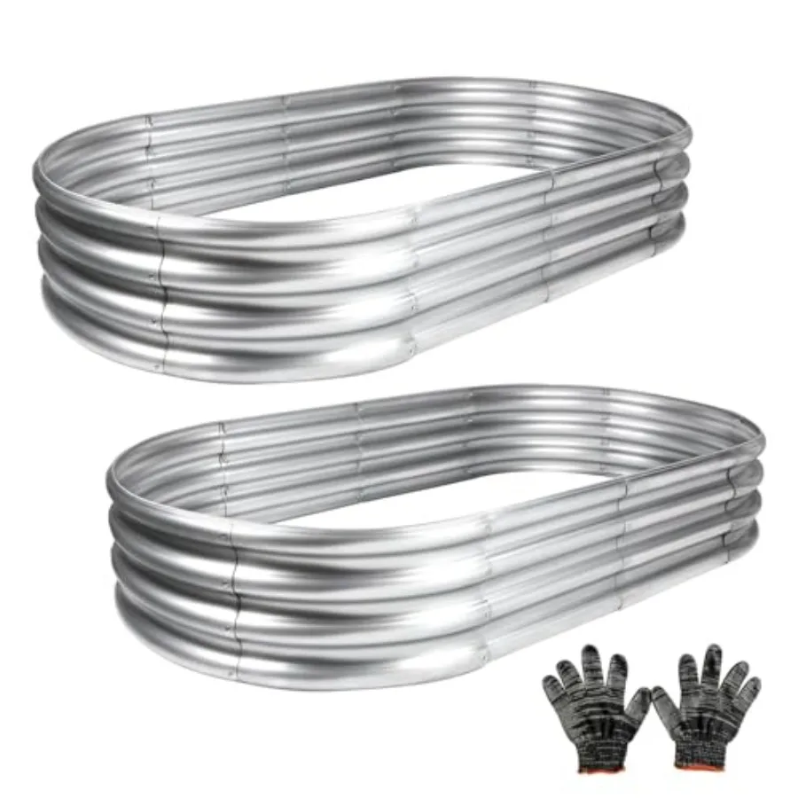 2 pcs 4×2×1 ft Raised Garden Bed for Outdoor Easy Assembly Galvanized Planter Box for Vegetables Flowers Herbs
2 pcs 4×2×1 ft Raised Garden Bed for Outdoor Easy Assembly Galvanized Planter Box for Vegetables Flowers Herbs