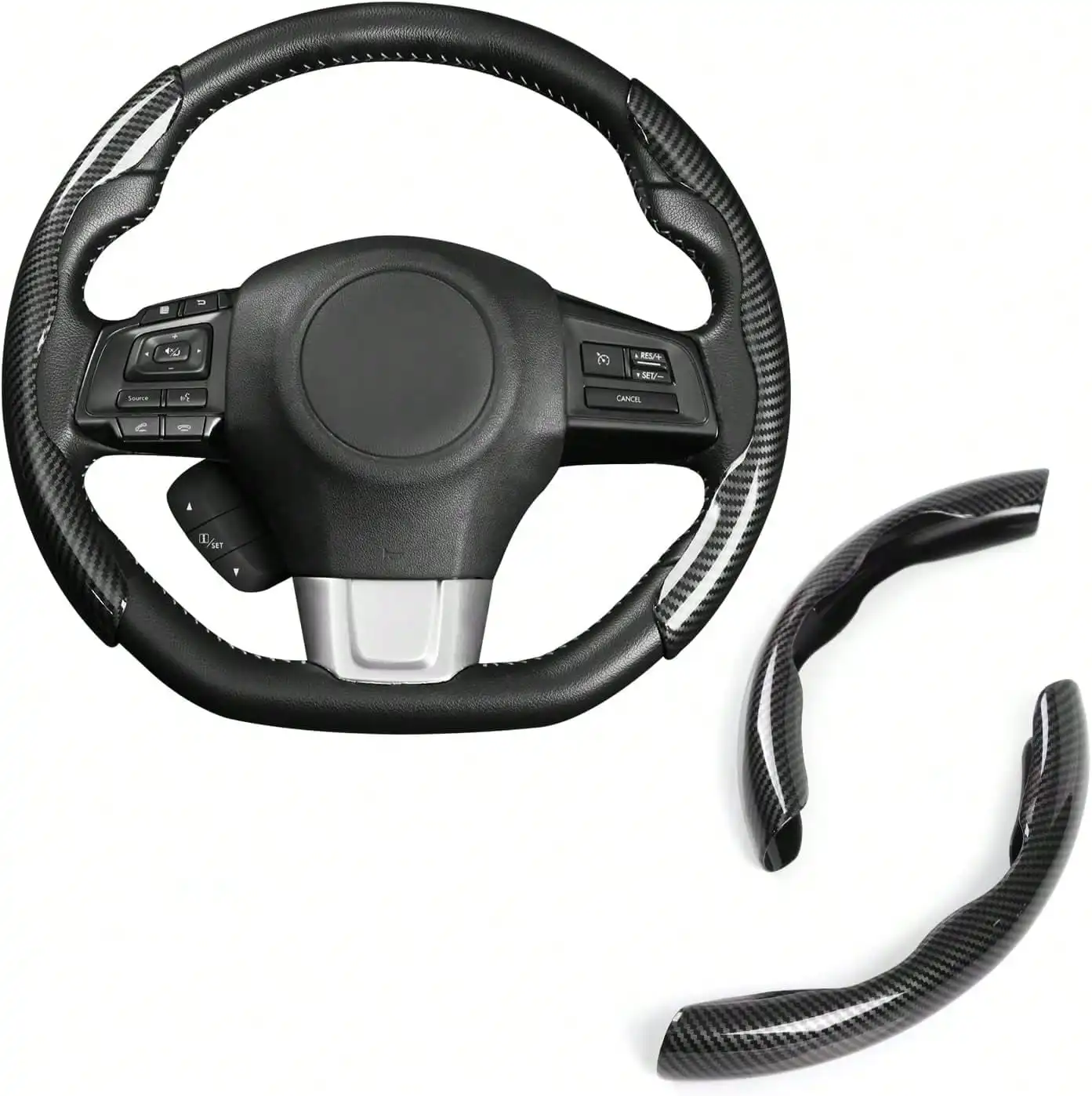New Carbon Fiber Steering Wheel Cover Segmented Protective Sleeve, Carbon Fiber Black, And Non-Slip, Suitable For 99% Universal Car Steering Wheel, Durable And Easy To Install
New Carbon Fiber Steering Wheel Cover Segmented Protective Sleeve, Carbon Fiber Black, And Non-Slip, Suitable For 99% Universal Car Steering Wheel, Durable And Easy To Install