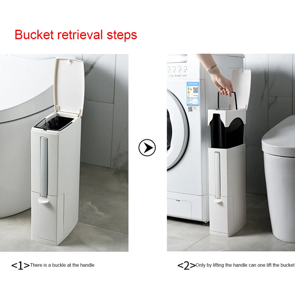 Integrated Toilet Wastebasket Large Capacity Toilet Brush and Waste Bin Set One-Key Opening Multifunction Bathrom Accessories
Integrated Toilet Wastebasket Large Capacity Toilet Brush and Waste Bin Set One-Key Opening Multifunction Bathrom Accessories