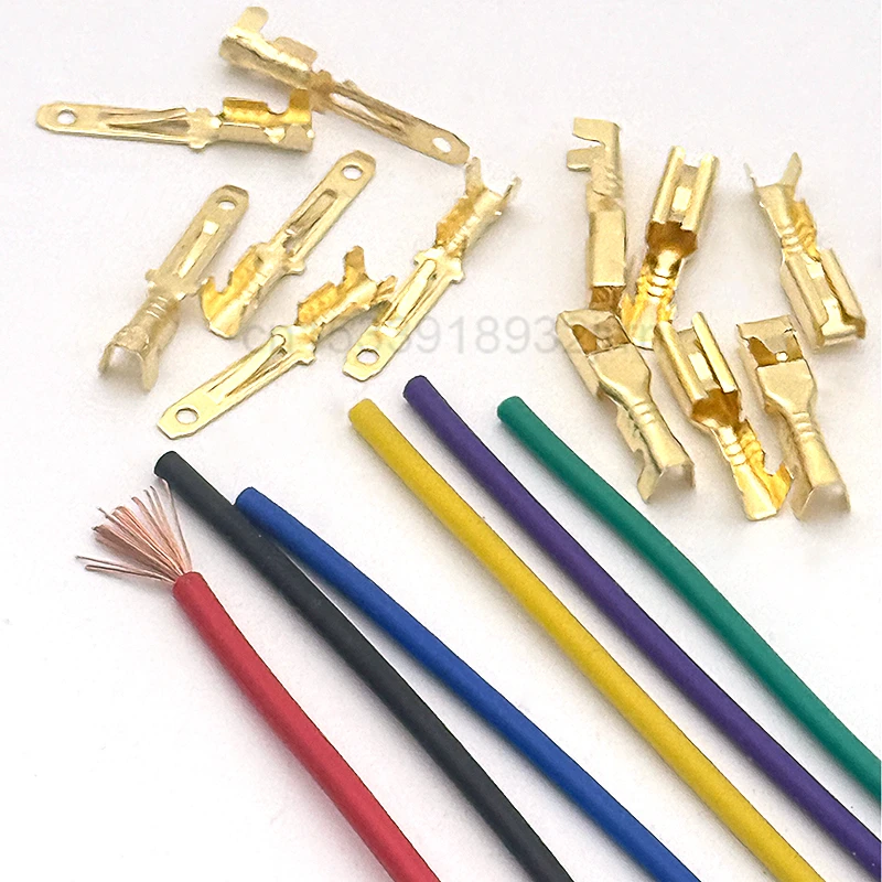 10Pcs 2.8mm Automotive Crimp Terminals Set with 10cm Male Female Spade Connectors Brass Auto Splice Wire Terminals DJ611/621-E2.
10Pcs 2.8mm Automotive Crimp Terminals Set with 10cm Male Female Spade Connectors Brass Auto Splice Wire Terminals DJ611/621-E2.