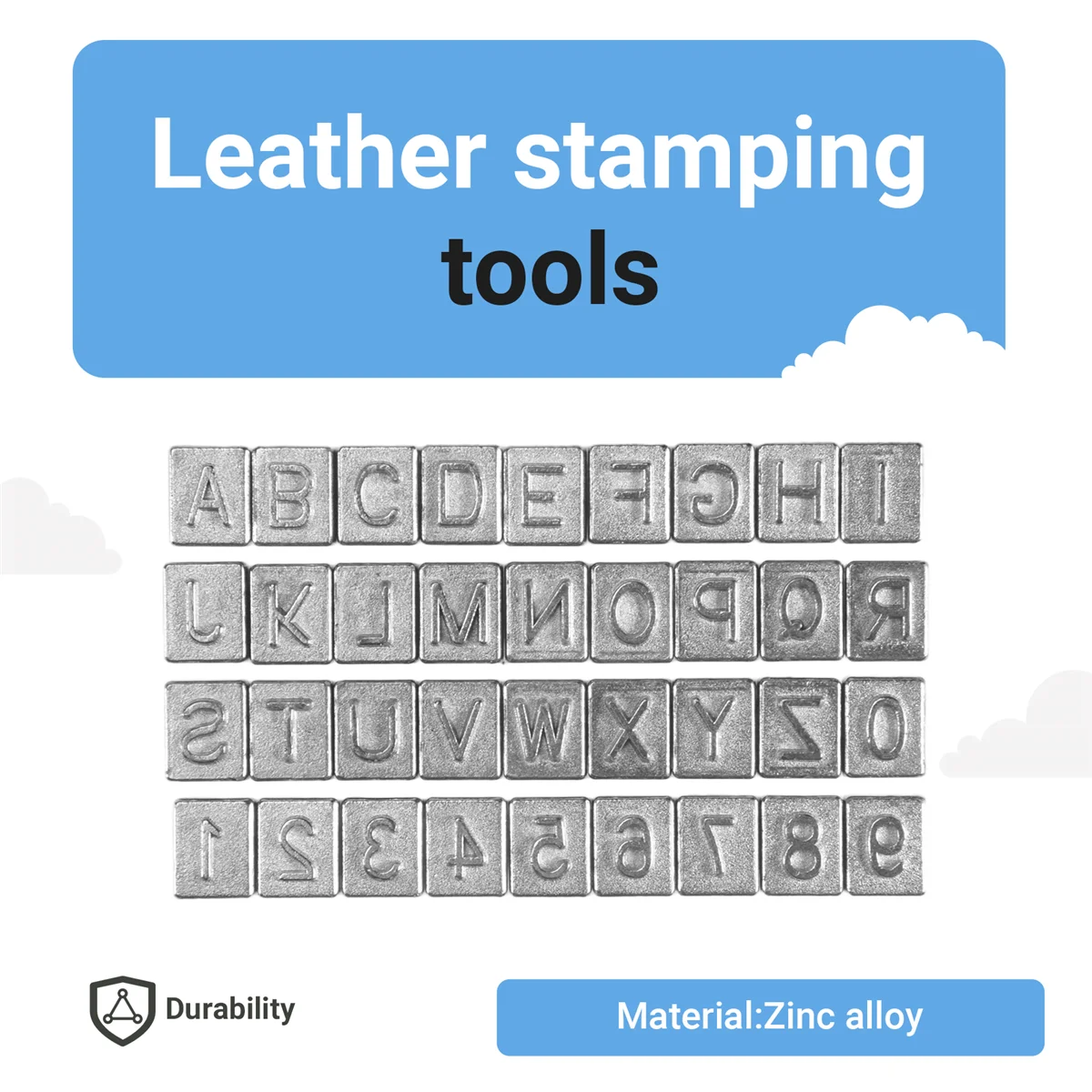 A013 50 Pieces Letters and Numbers Stamp Set 6Mm Alphabet Leather Punch Stamps Metal Floral Pattern Stamp Tools with Handle
A013 50 Pieces Letters and Numbers Stamp Set 6Mm Alphabet Leather Punch Stamps Metal Floral Pattern Stamp Tools with Handle