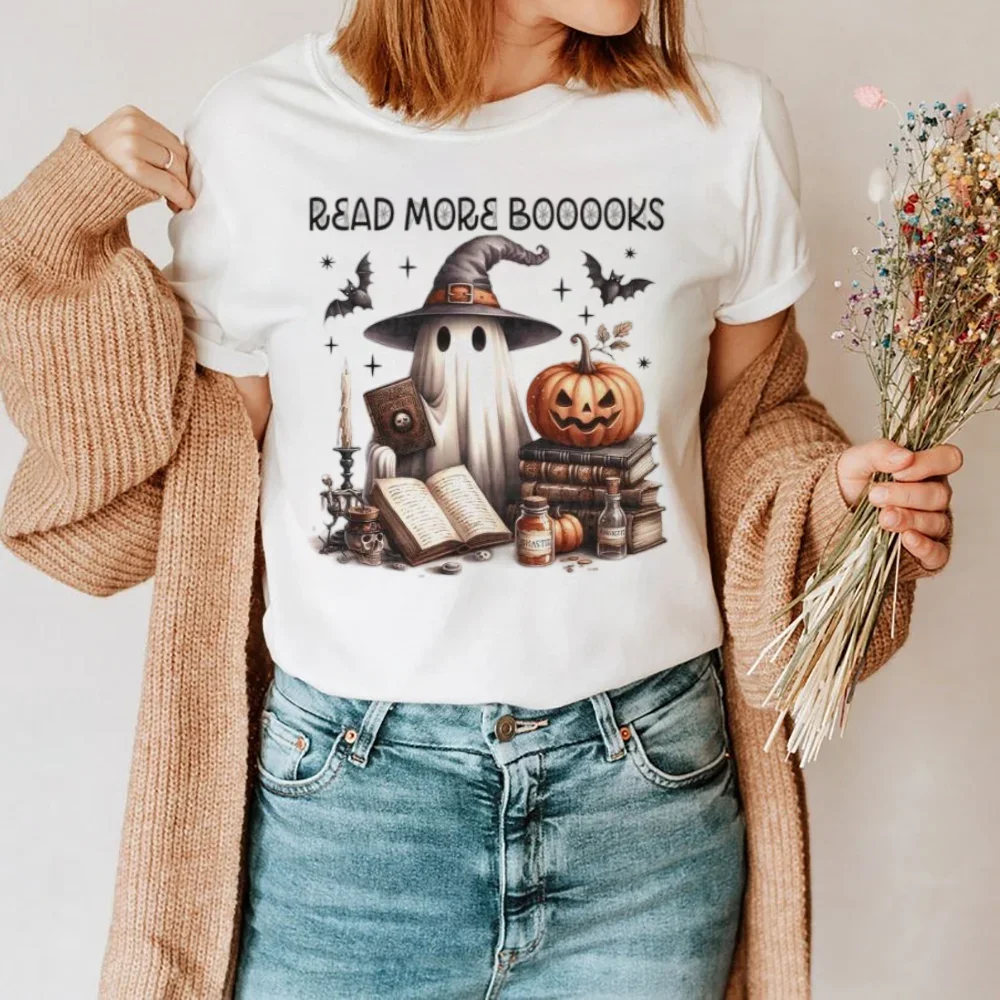 Футболки с книгами «Счастливый Хэллоуин» для женщин, одежда, милые повседневные топы, футболки Spooky Boo, сезонные футболки с тыквой, подарки на Хэллоуин
Футболки с книгами «Счастливый Хэллоуин» для женщин, одежда, милые повседневные топы, футболки Spooky Boo, сезонные футболки с тыквой, подарки на Хэллоуин