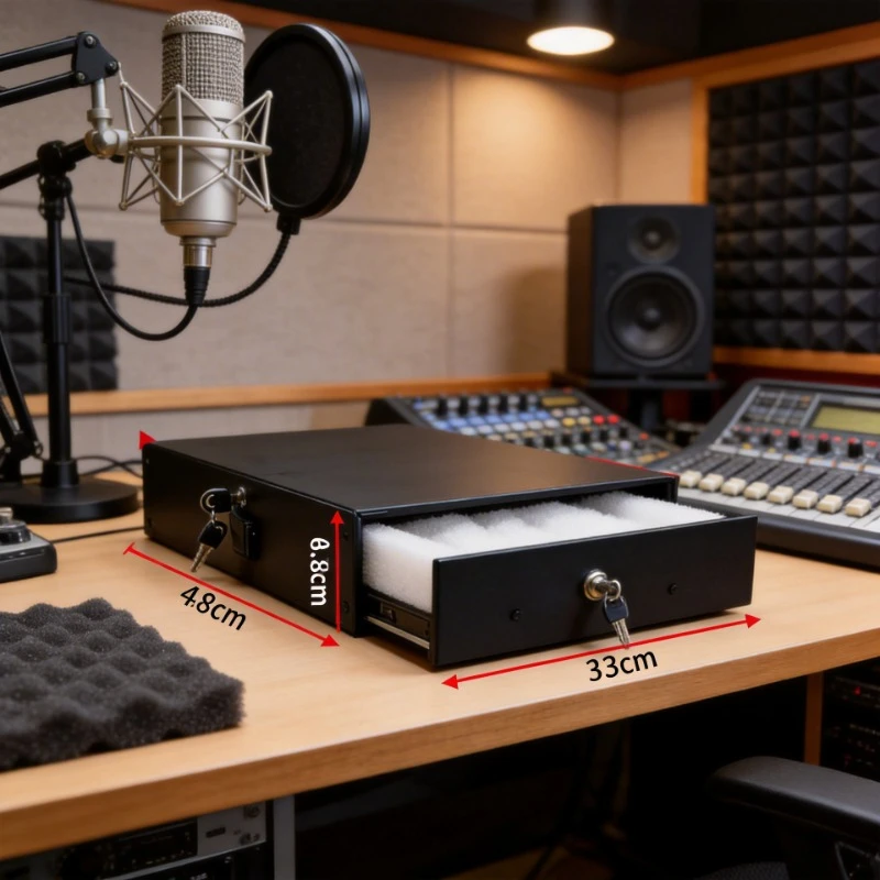 2U Drawer Microphone Lock Protective Cotton Storage Case Security Cabinet
2U Drawer Microphone Lock Protective Cotton Storage Case Security Cabinet