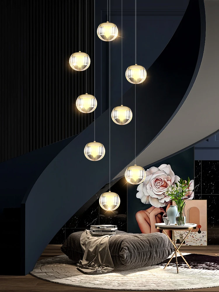 Modern Ball Line Chandelier For Staircase Living Room Pendant Light Home Decor Dining Room Lighting Suspension Design Lusters
Modern Ball Line Chandelier For Staircase Living Room Pendant Light Home Decor Dining Room Lighting Suspension Design Lusters