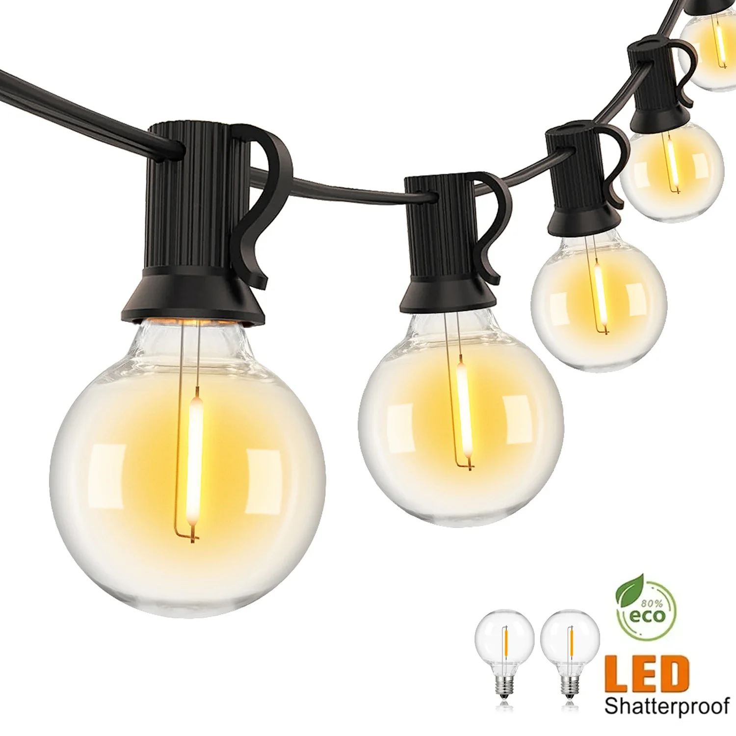 Outdoor Garland String Lights Shatterproof Waterproof Plastic Led Bulb Vintage Connectable Patry Patio Decor Light Chain
Outdoor Garland String Lights Shatterproof Waterproof Plastic Led Bulb Vintage Connectable Patry Patio Decor Light Chain