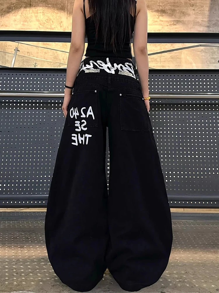 American High Street Loose Women's Jeans Letter Print Wide Leg Pants Casual Lazy Sle Floor Length Trousers Trendy
American High Street Loose Women's Jeans Letter Print Wide Leg Pants Casual Lazy Sle Floor Length Trousers Trendy