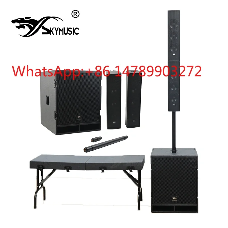 Active DSP Column Array & 15 Inch Powered Subwoofer, Professional Live Event Audio
Active DSP Column Array & 15 Inch Powered Subwoofer, Professional Live Event Audio