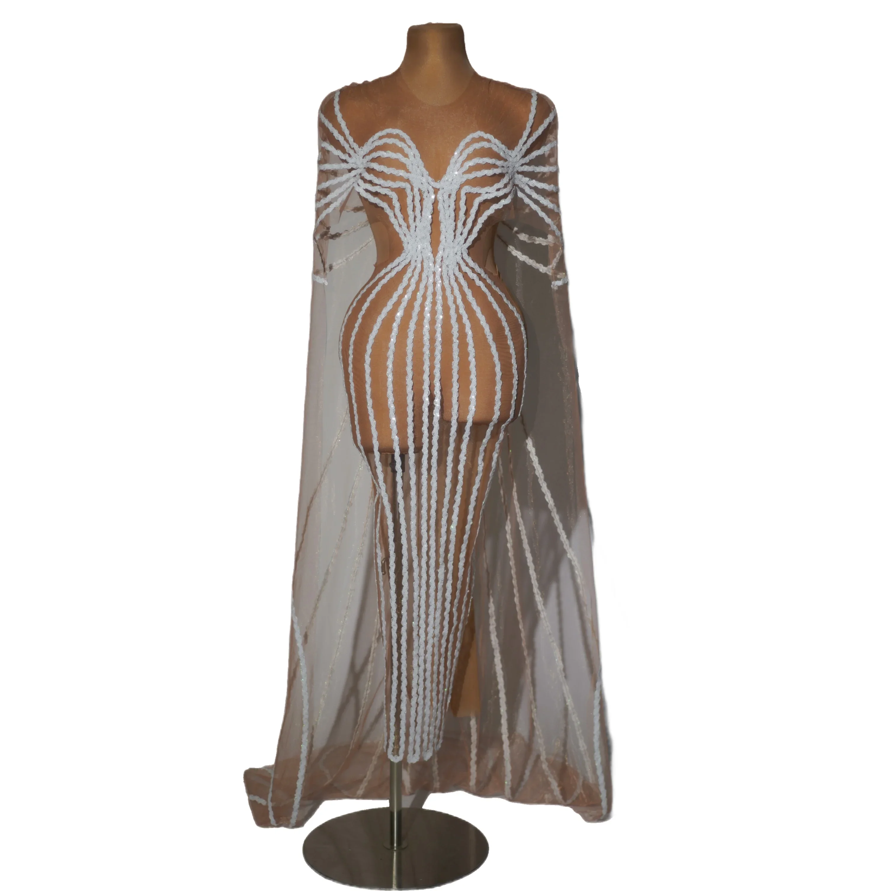 Party Nightclub See Through Long Robe Elegant Evening Gown for Women Strip Club Showgirl Sexy Dress Carnival Fancy Drag Queen
Party Nightclub See Through Long Robe Elegant Evening Gown for Women Strip Club Showgirl Sexy Dress Carnival Fancy Drag Queen
