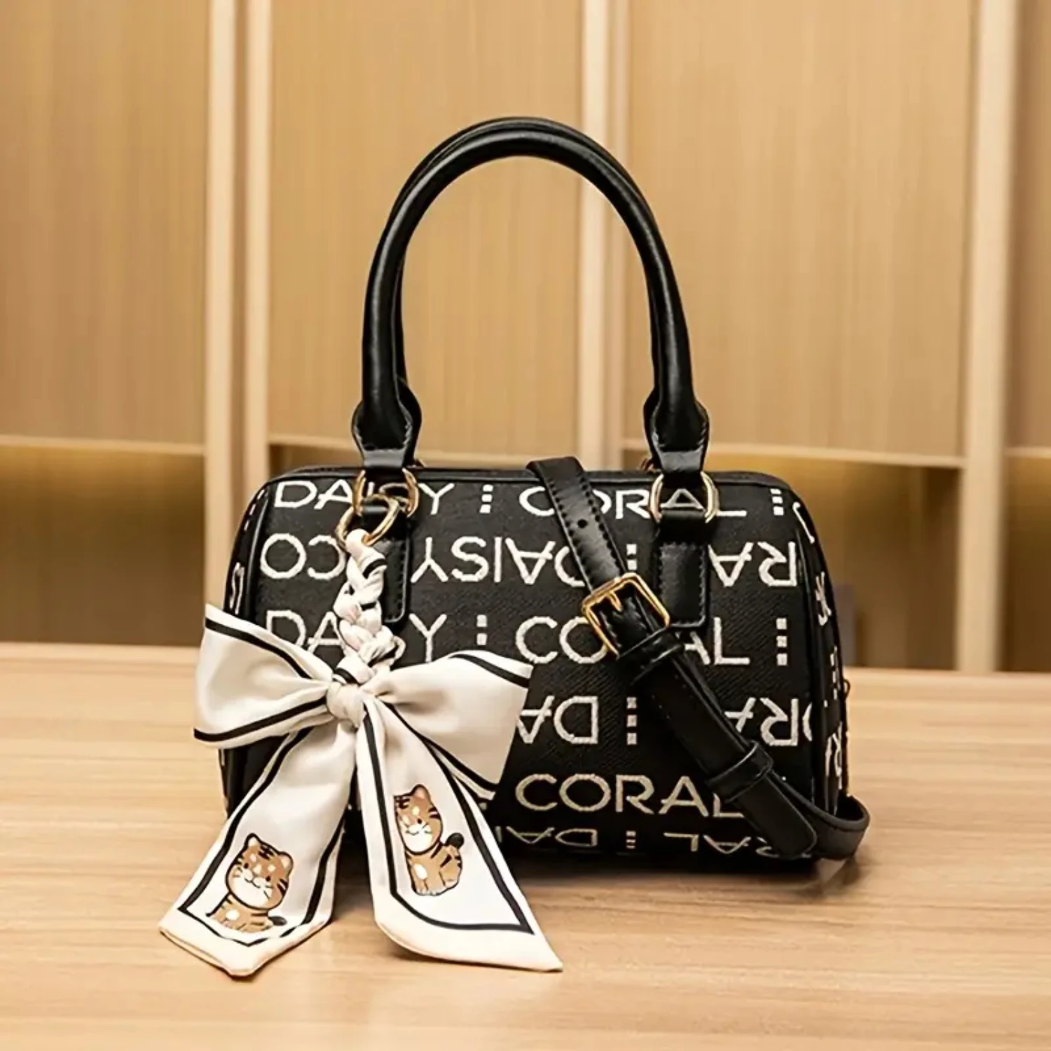Scarf Decor Handbag, Womens Letter Detail Purse Trendy Zipper Shoulder Bag With Adjustable Strap Backpack for school Star
Scarf Decor Handbag, Womens Letter Detail Purse Trendy Zipper Shoulder Bag With Adjustable Strap Backpack for school Star