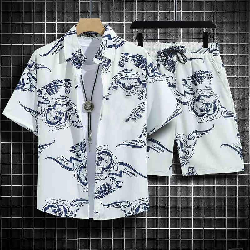 Summer Men's Hawaiian Shirts Suit Y2k Tops Flowers Print Short-sleeved Harajuku Holiday Party T-shirt Casual Oversized Lapel
Summer Men's Hawaiian Shirts Suit Y2k Tops Flowers Print Short-sleeved Harajuku Holiday Party T-shirt Casual Oversized Lapel