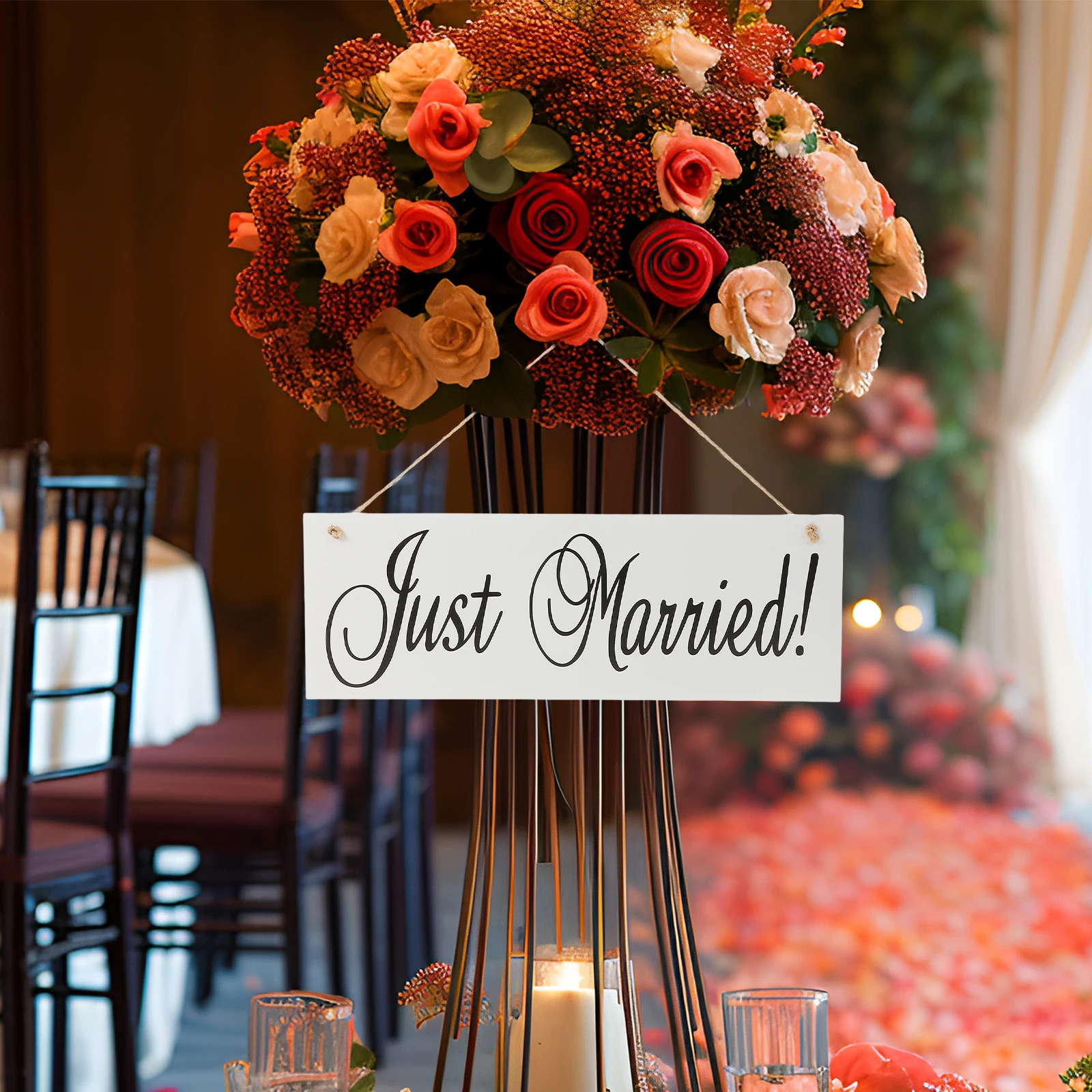 Just Married Wedding Hanging Sign Wooden Bride Groom Decor For Ceremony Party Decoration White Black 40*14*0.9Cm
Just Married Wedding Hanging Sign Wooden Bride Groom Decor For Ceremony Party Decoration White Black 40*14*0.9Cm