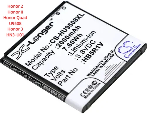 Battery Fit for Huawei HN3-U01,Honor 2,Honor 3,Honor II,Honor Quad,U9508 HB5R1V
Battery Fit for Huawei HN3-U01,Honor 2,Honor 3,Honor II,Honor Quad,U9508 HB5R1V