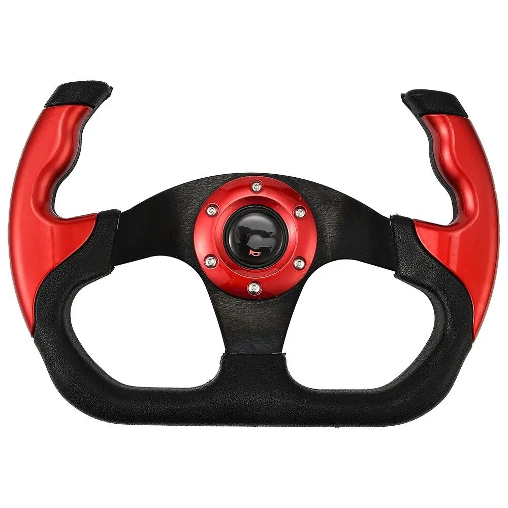 Universal Car Racing Steering Wheel Black Red Print Drifting Grip Wheel 6 Bolts 
Universal Car Racing Steering Wheel Black Red Print Drifting Grip Wheel 6 Bolts