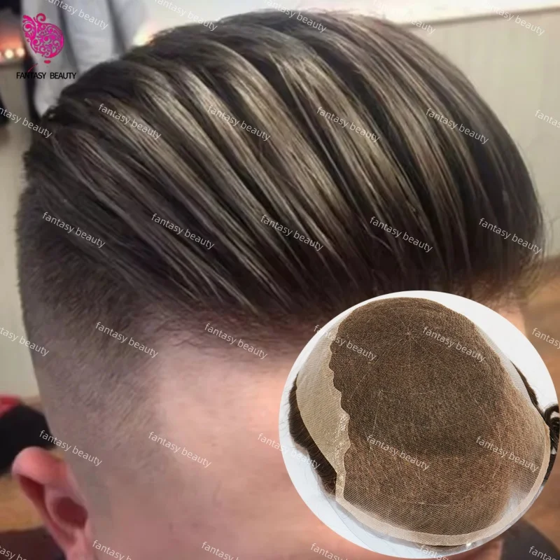 Черный, коричневый, блонд, серый 7 # 4 Man Q6 Toupee 17 # Мужской капиллярный протез-накладка из 18% натуральных европейских человеческих волос на прочной швейцарской основе из кружева и полиуретана
Черный, коричневый, блонд, серый 7 # 4 Man Q6 Toupee 17 # Мужской капиллярный протез-накладка из 18% натуральных европейских человеческих волос на прочной швейцарской основе из кружева и полиуретана