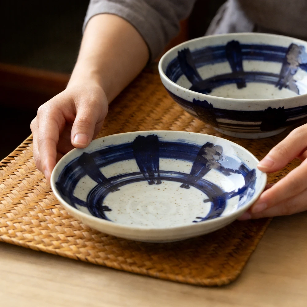Japanese Retro Ten-leaf Bowl and Plate Set, High-quality Tableware, Rice Hat Bowl and Dish Plate, Household Large Soup Bowls
Japanese Retro Ten-leaf Bowl and Plate Set, High-quality Tableware, Rice Hat Bowl and Dish Plate, Household Large Soup Bowls