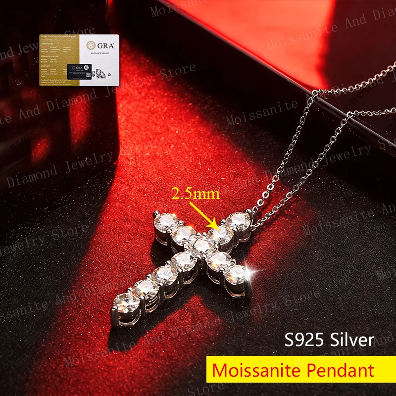 Full Moissanite Cross Pendant Necklace 925 Sterling Silver Jesus Faith Pendant Women's Exquisite Jewelry
Full Moissanite Cross Pendant Necklace 925 Sterling Silver Jesus Faith Pendant Women's Exquisite Jewelry