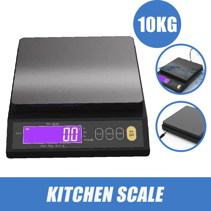 10kg Waterproof Kitchen Scale Baking Ingredients / Meat and Vegetables Weighing Special Control The Amount of Essential Tools
10kg Waterproof Kitchen Scale Baking Ingredients / Meat and Vegetables Weighing Special Control The Amount of Essential Tools