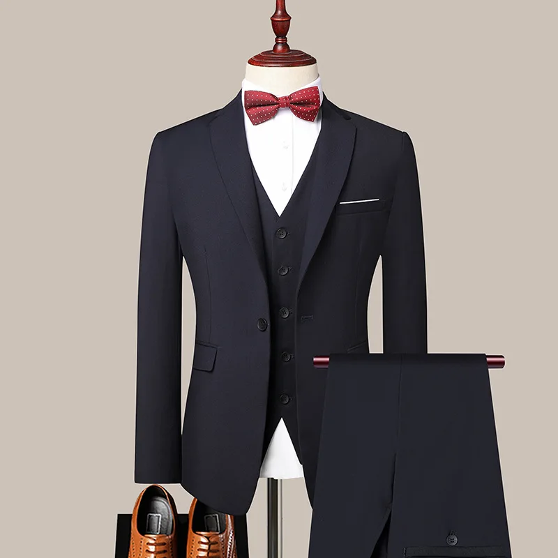 2022 Men Formal Business Groom Wedding 3 Pieces Blazer Sets/ Male Suit Slim Single Button Jacket Pants Vest Trousers Waistcoat
2022 Men Formal Business Groom Wedding 3 Pieces Blazer Sets/ Male Suit Slim Single Button Jacket Pants Vest Trousers Waistcoat