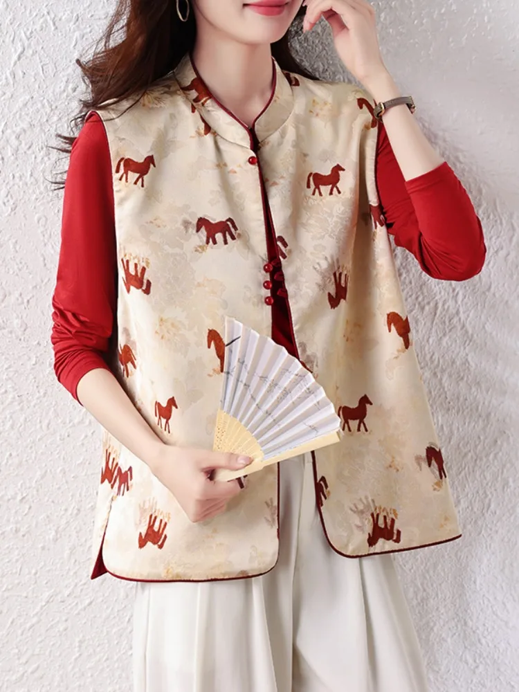 Двусторонняя женская жилетка для Китайского Нового года, модная, из эластичного полиуретана, стандартной длины
Двусторонняя женская жилетка для Китайского Нового года, модная, из эластичного полиуретана, стандартной длины