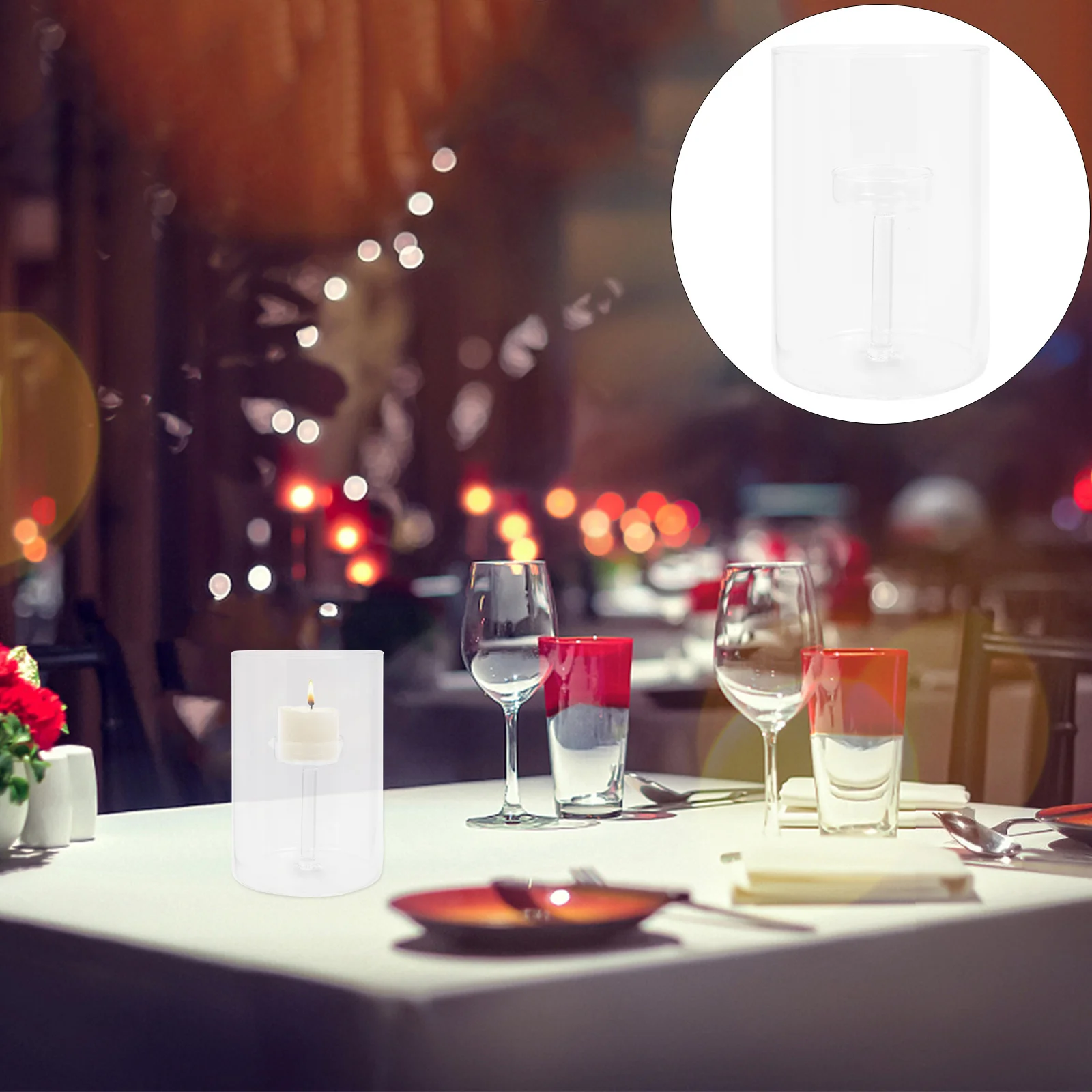 Clear Glass Holder Round Cylinder Table Decoration Wedding Party Dinner Candlestick Glass Stand
Clear Glass Holder Round Cylinder Table Decoration Wedding Party Dinner Candlestick Glass Stand