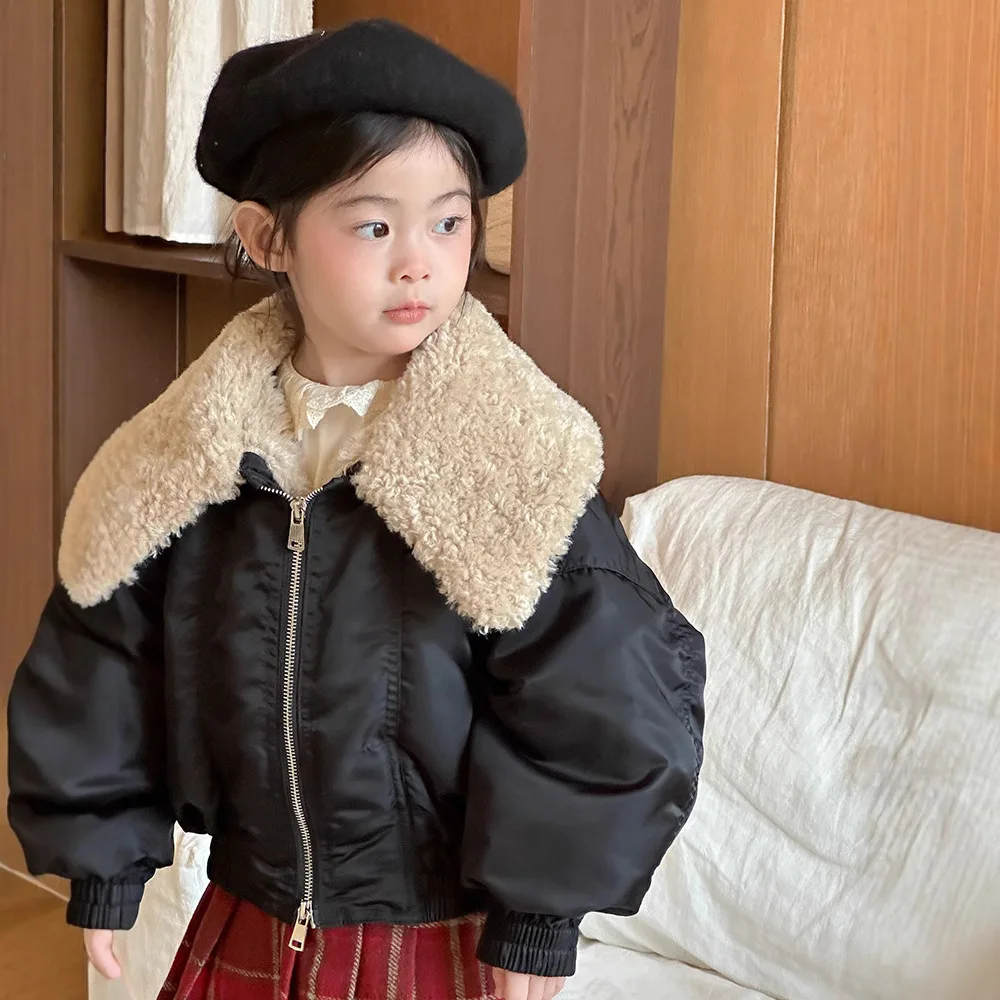 Children Lamb Wool Large Lapel Jacket 2024 Winter Jacket New Simple Casual Fashion Coat Korean Simple Style Top Clothes
Children Lamb Wool Large Lapel Jacket 2024 Winter Jacket New Simple Casual Fashion Coat Korean Simple Style Top Clothes