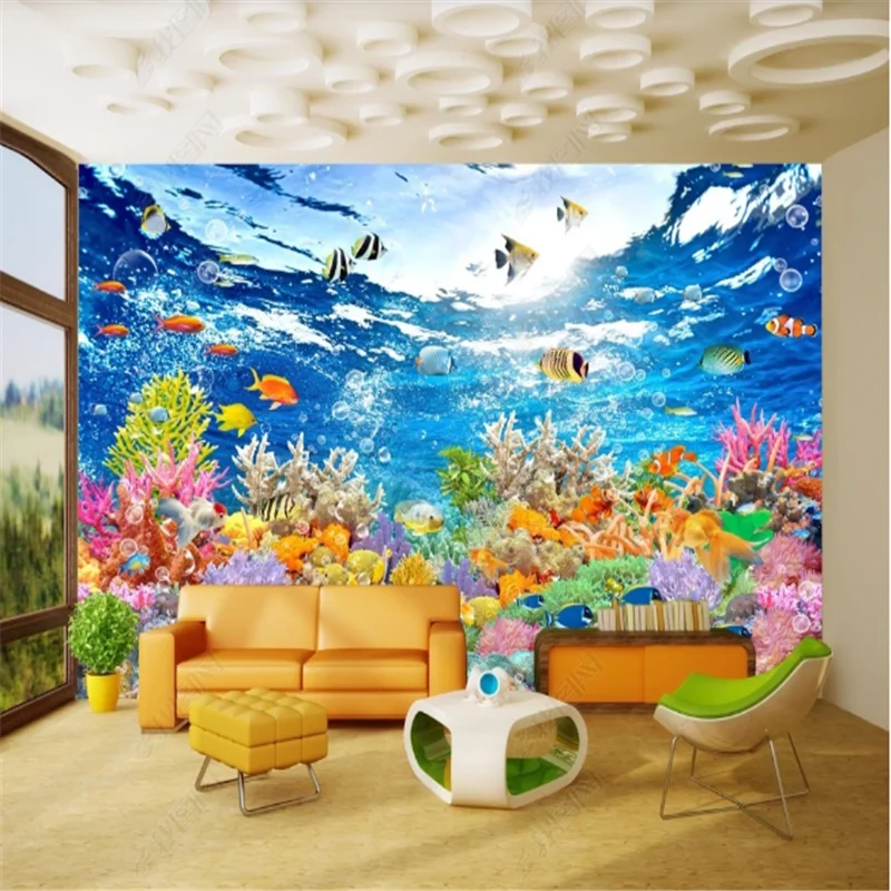 Bed room Wallpapers 3D Mural Wallpaper For Living Room Underwater World Coral Fish School Background Wall Papers Home Decor
Bed room Wallpapers 3D Mural Wallpaper For Living Room Underwater World Coral Fish School Background Wall Papers Home Decor